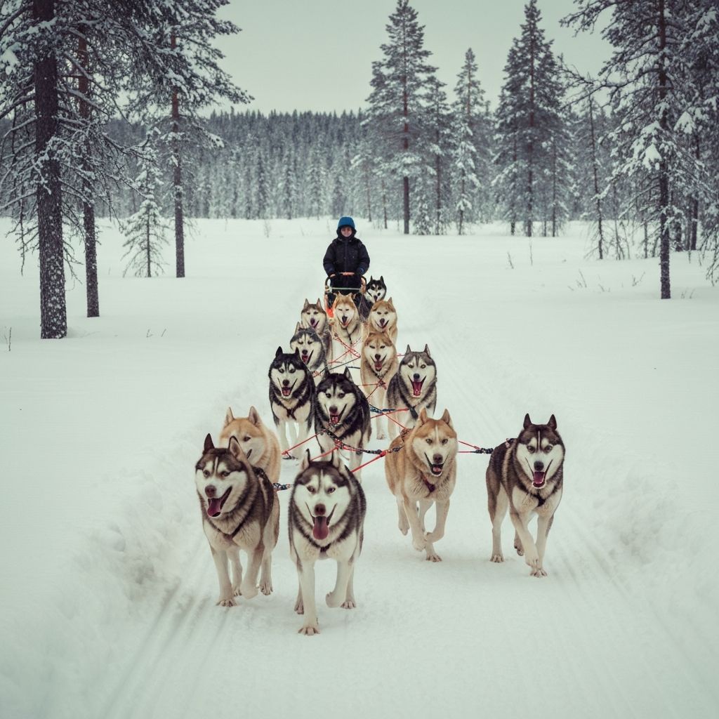 Husky Dog Sledding